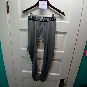 Nike Pro Training Tights Gray Athletic Compression Leggings Men's
